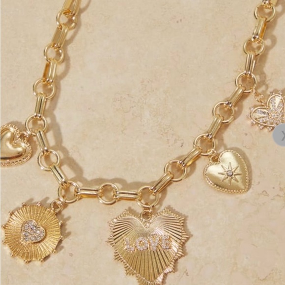 Altar’d State | Cubic Zirconia Heart Charm Necklace | NWT - Picture 3 of 4